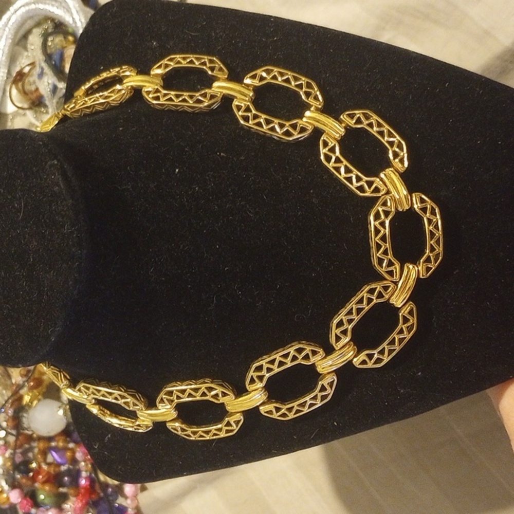 Vintage Monet Thick Statement Chain Necklace, EUC